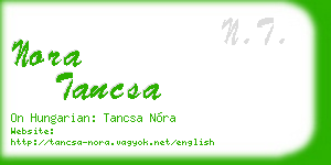 nora tancsa business card